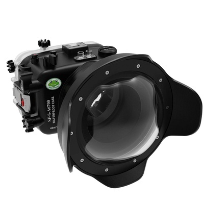 Seafrogs Underwater Housing for Sony a6700 with WA005F Dome Port, [40M/130FT] Waterproof Scuba Housing Case for Sony ILCE-6700 with E 18-105mm F4, 28-60mm F4-5.6