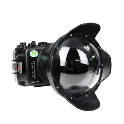 Seafrogs Underwater Housing for Sony ZV-E10 with WA005F Dome Port, [40M/130FT] Waterproof Scuba Housing Case for Sony Alpha ZV-E10 with FE 16-35mm F4, E 18-105mm F4