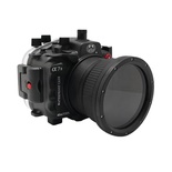 Seafrogs A7 II Pro/NG Series 40m/130ft Underwater Waterproof Housing Waterproof Case for Sony A7 II A7R II A7S II , Support 28-70mm Lens Black [Updated Version]