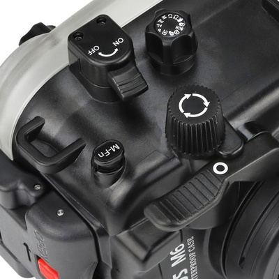 SeaFrogs 40m 130ft Underwater Camera Housing for Canon EOS M6 22mm Lens