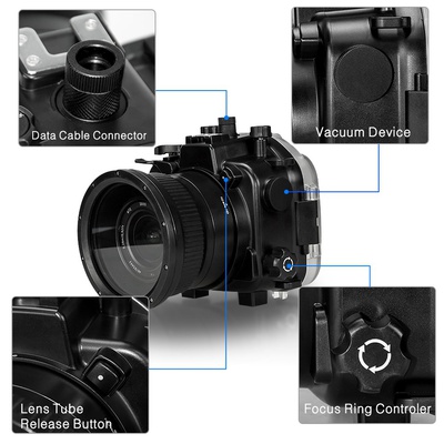 Seafrogs 40m 130ft Underwater Camera Housing Case for Sony A7 III A7R III Camera