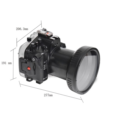 Seafrogs 40m/130ft Underwater Housing Waterproof Case for Canon EOS R, Compatible with 24-105mm/ 16-35mm/ 24-70mm Lens, for Underwater Photography or Videography