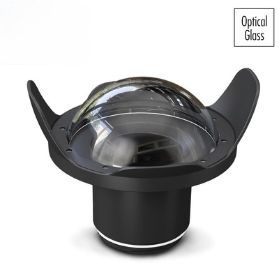 Seafrogs WA006-A Optical Glass 40m/130ft 8 Inch Wide-Angle Dome Port Fisheye Wide Angle Lens w/Shade Cover for Diving Waterproof Housing (? 90mm* L106mm)