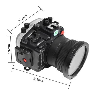 Seafrogs 40M/130FT Underwater Camera Housing for Sony A7R IV (ILCE-7RM4A), Compatible with Sony 28-70mm, 16-35mm F4, 24-70mm F4, 24mm F1.4 GM, 50mm F1.8, 85mm F1.8 Lens-Black