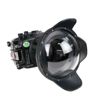 Seafrogs Underwater Housing for Sony A7C II / A7CR with WA005F Dome Port, [40M/130FT] Waterproof Scuba Housing Case for Sony Alpha 7C II A7CR with FE 16-35mm F4, 12-24mm F4