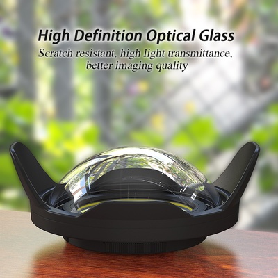 Seafrogs 6 inch Wet Dome Port 67mm Thread for Camera Housing Case Fisheye Wide Angle Lens 60M/195ft