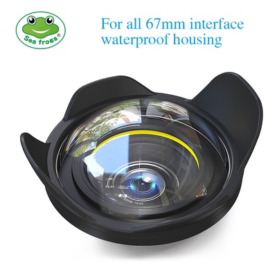 Seafrogs 6 inch Wet Dome Port 67mm Thread for Camera Housing Case Fisheye Wide Angle Lens 60M/195ft
