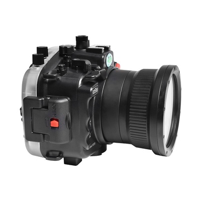 Seafrogs [40M/130FT] Underwater Camera Housing Diving Waterproof Case for Sony A9 II, Compatible with Sony FE 28-70mm F3.5-5.6, 16-35mm F/4 Lens-Black