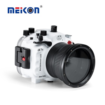 Seafrogs A7 II Pro 40m/130ft Underwater Waterproof Housing Case For Sony A7 II A7R II A7S II Support 28-70mm Lens White