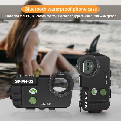 Seafrogs [40m/130ft] Underwater Scuba Housing Waterproof Diving Case for iPhone 13/12, 13/12 Pro, 13/12 Pro Max, 12/13 Mini,Access Camera Controls, Vacuum System- Sea Frogs SF-PH-02