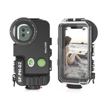 Seafrogs [40m/130ft] Underwater Scuba Housing Waterproof Diving Case for iPhone 13/12, 13/12 Pro, 13/12 Pro Max, 12/13 Mini,Access Camera Controls, Vacuum System- Sea Frogs SF-PH-02