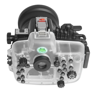 SeaFrogs 40M/130ft Waterproof Housing Underwater Case V2.0 for Canon 5D III Mark IV 5D3 5D4 with EF 24-105mm f/4L Lens, w/Vacuum System Port- Upgrade Version