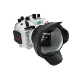 Seafrogs [40M/130FT] Underwater Housing Waterproof Case w/ 6 Inch Dome Port Kit for Sony A7R IV A7R4 Compatible with Sony FE 16-35mm F/4, 28-70mm F3.5-5.6, 12-24mm F4 G Lens-White