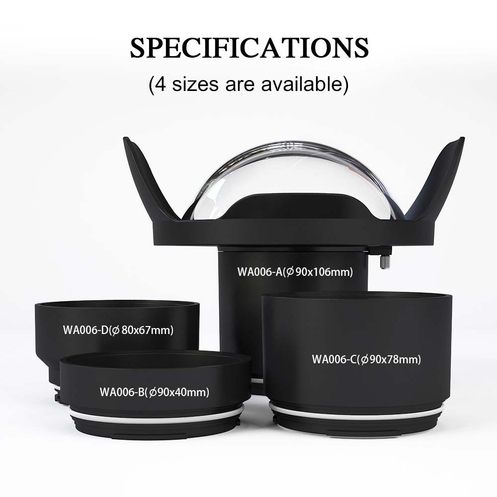 SeaFrogs WA006-A 8" inch Wide Angle Dome Port