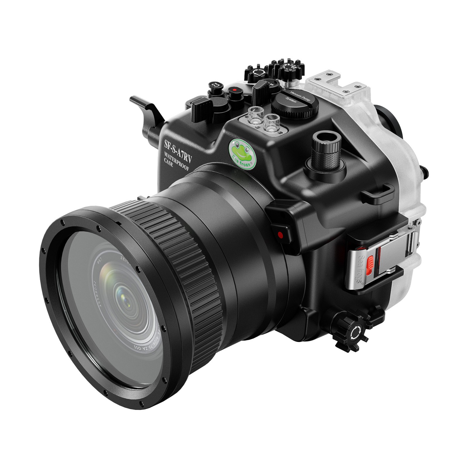 Sea Frogs Custodia Subacquea Per Sony A7RIII Con 28-70mm | IPX8 Fino A 40m, Policarbonato E Vetro Ottico, Per Immersioni E Surf