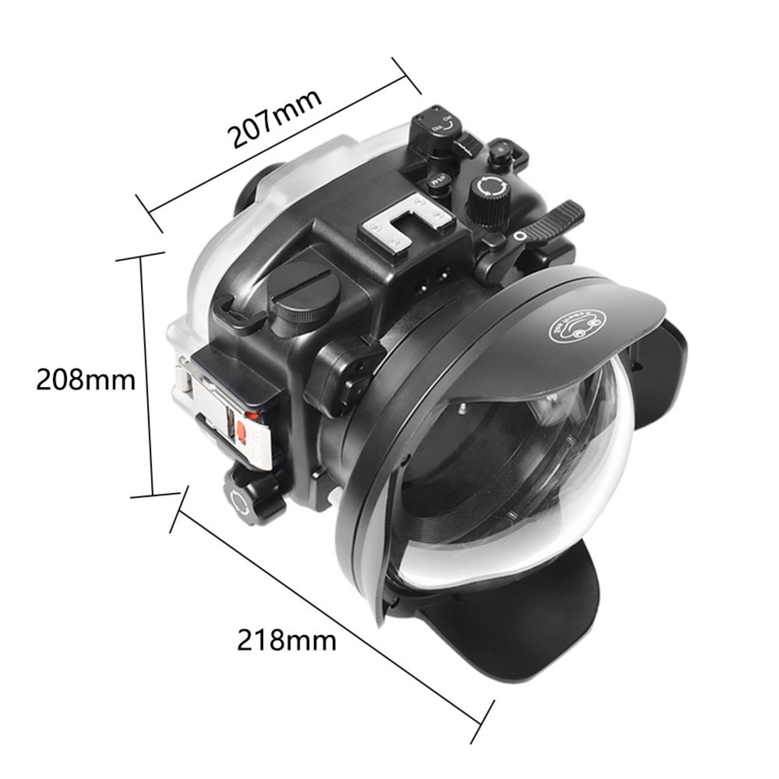 SeaFrogs  for Canon EOS M50 / M50 II / EOS Kiss M with WA005B 6" Short Dome Port
