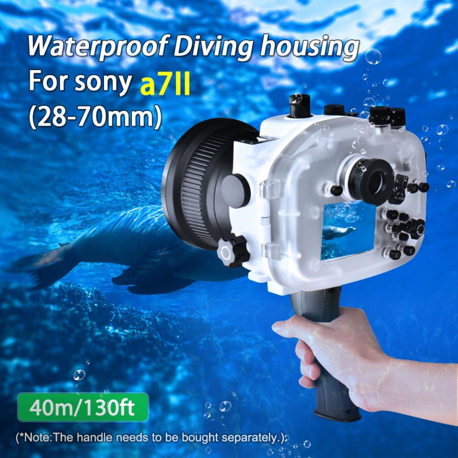 Seafrogs A7 II Pro with Electronic Shutter Handle Kit- White