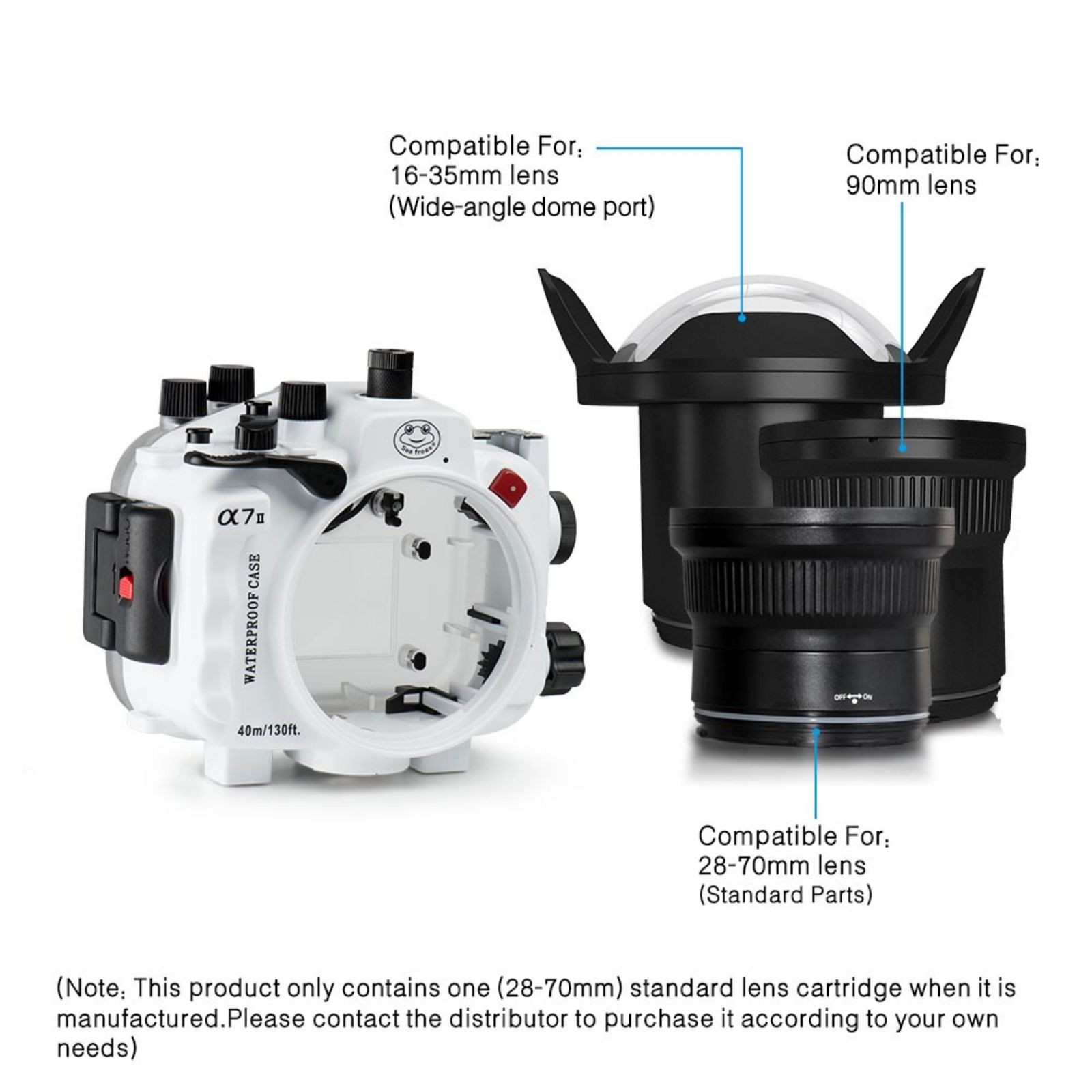 Seafrogs A7 II Pro with Electronic Shutter Handle Kit- White